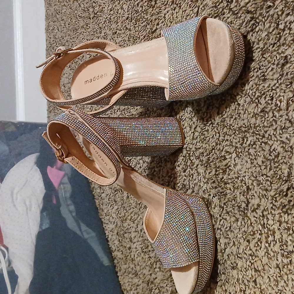 Madden Girl Rhinestone Sequin Heels